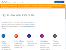 Tablet Screenshot of developer.paypal.com